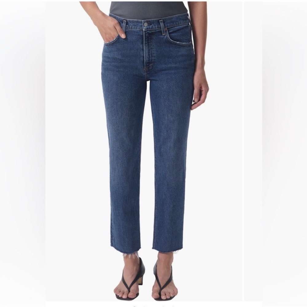 New AGOLDE Kye Straight Leg Organic Cotton Jeans Size 27